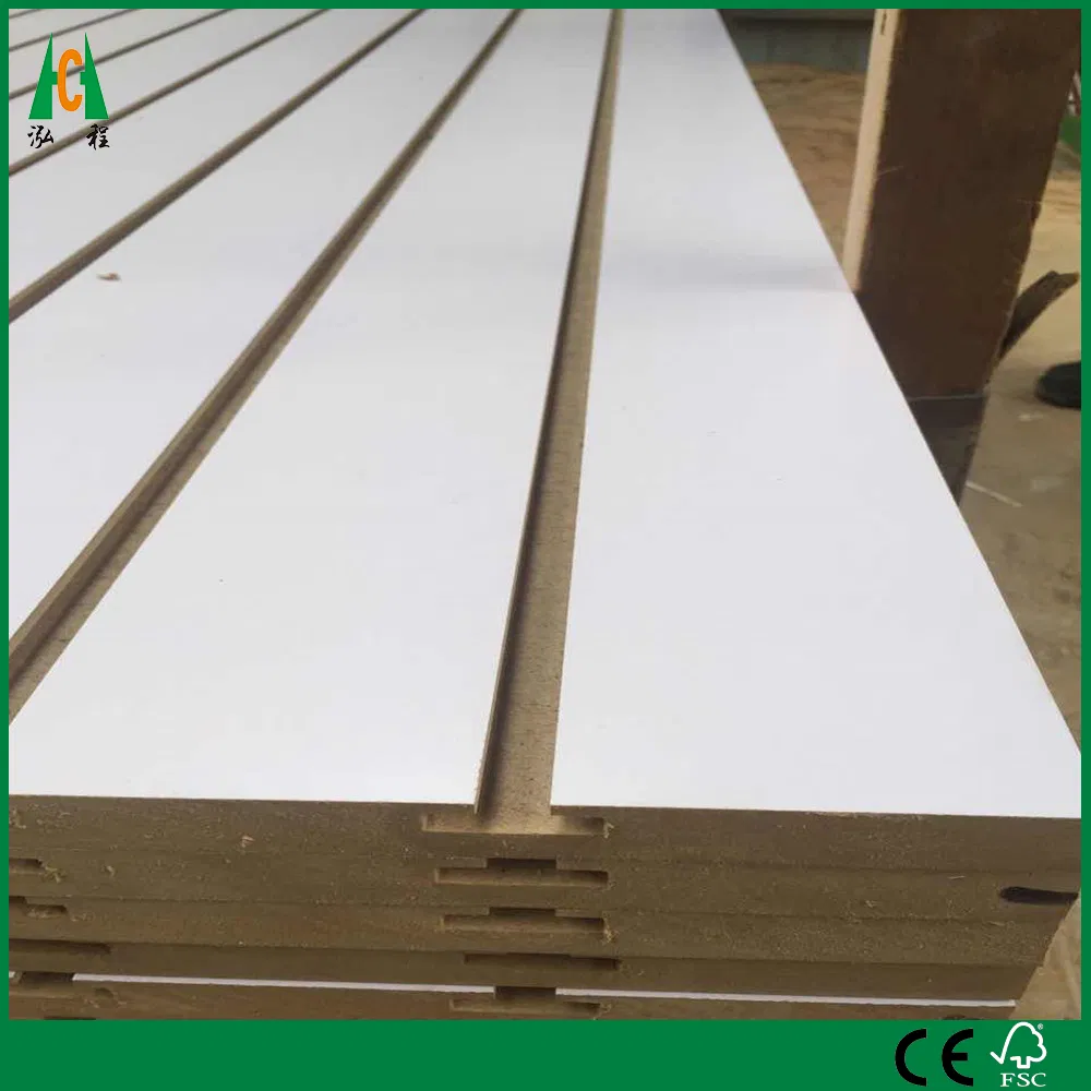 Grooved Melmaine MDF Board/Slotted Melamnine MDF