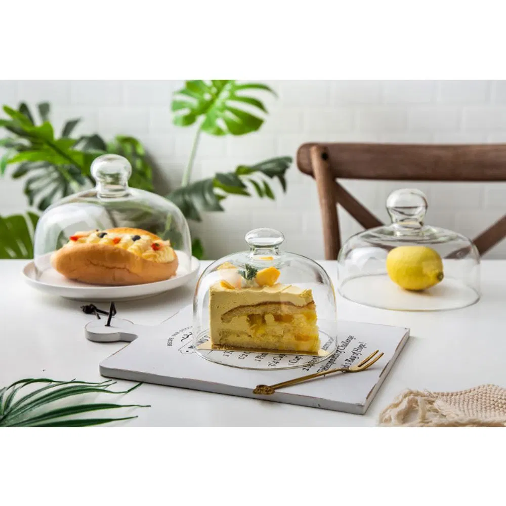 Стеклянная подставка для торта с куполом