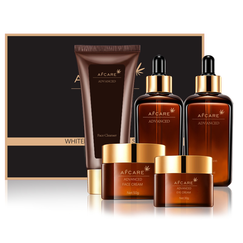 Anti-Aging Brightening Natural Skincare Set Brown Best Organic Custom Logo Wholesale Skincare Set