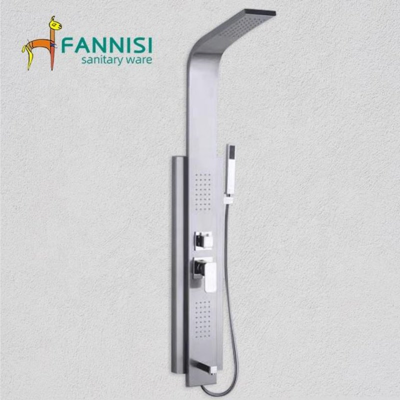 Luxury Bathroom Rainfall Shower Faucet System Massage Shower Panel