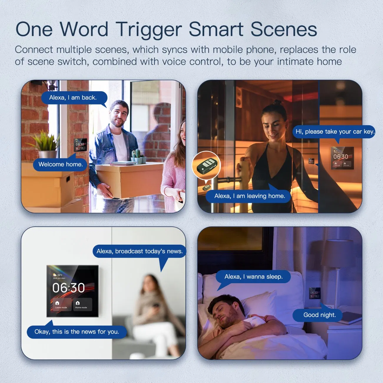 SLS Smart Touch Screen Super Center Control Panel Via Alexa Google Home