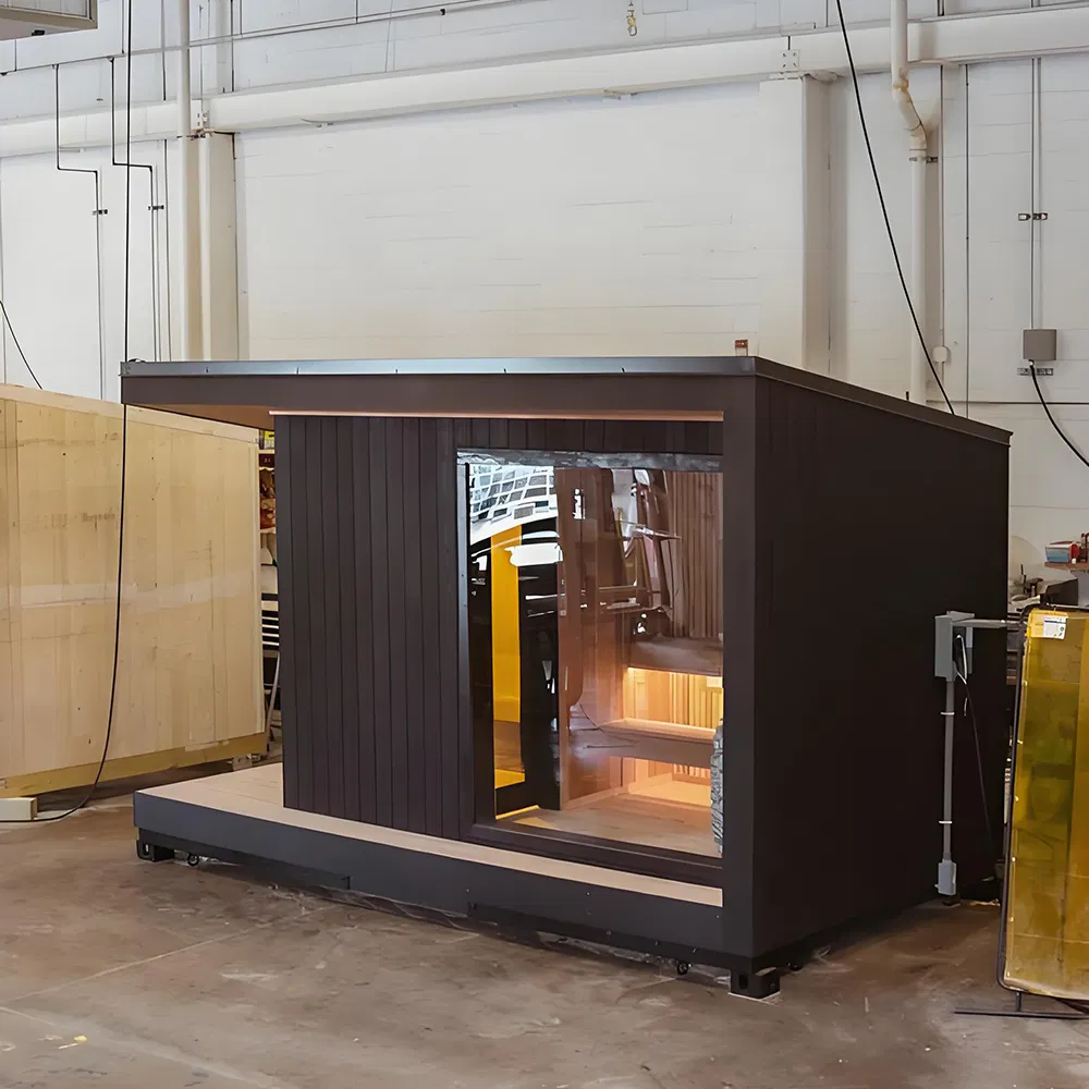 Электрическая сауна из массива дерева для улицы