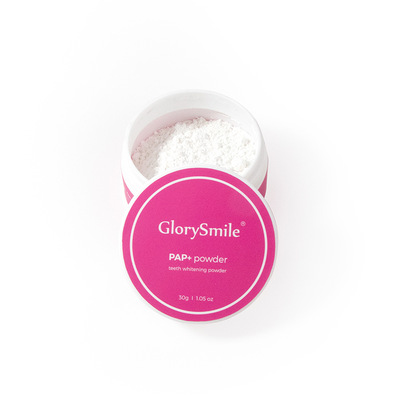 CE Approved Organic White Powder Non Peroxide Pap Teeth Whitening Powder 30g Custom Logo