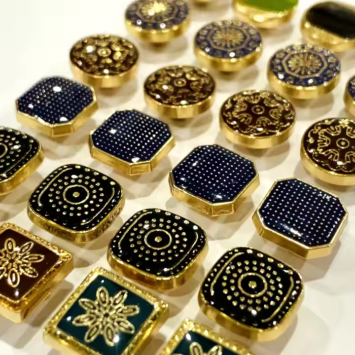 Пуговицы металлические цинковый сплав с золотой отделкой