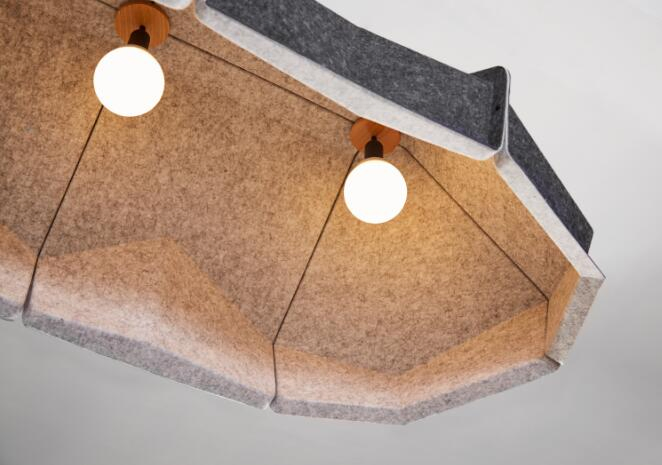 Creative Lampshade Design Grey Color 100% Polyester Made Lampshade