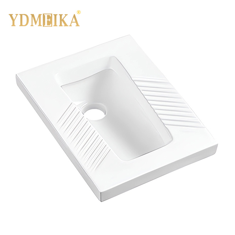 Medium to Large Scale One-Piece Molding High Temperature Firing Without S-Trap Ceramic Squatting Pan