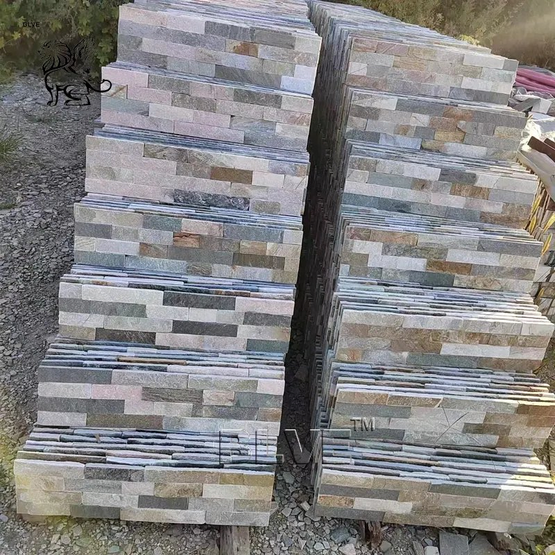 Factory Modern House Design Natural Stone Wall Tiles Culture Stone Veneer Sheet Exterior Wall Cladding