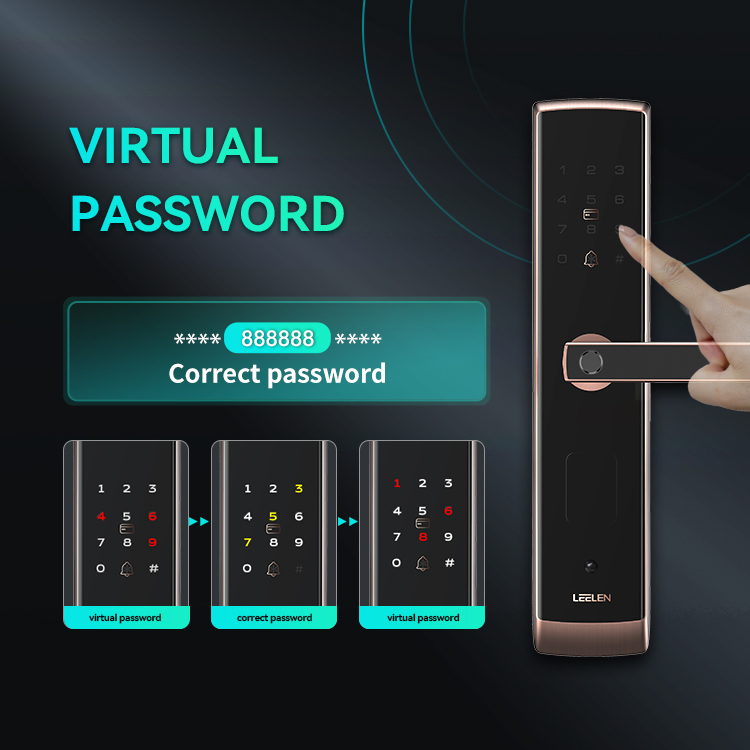 Leelen Fingerprint Smart Door Lock Apartment Home Room Digital Password Keyless Door Lock