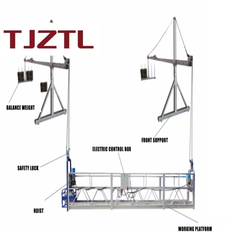 Suspended Platform for Building Exteriors Crafted From Hot-DIP Galvanized Steel