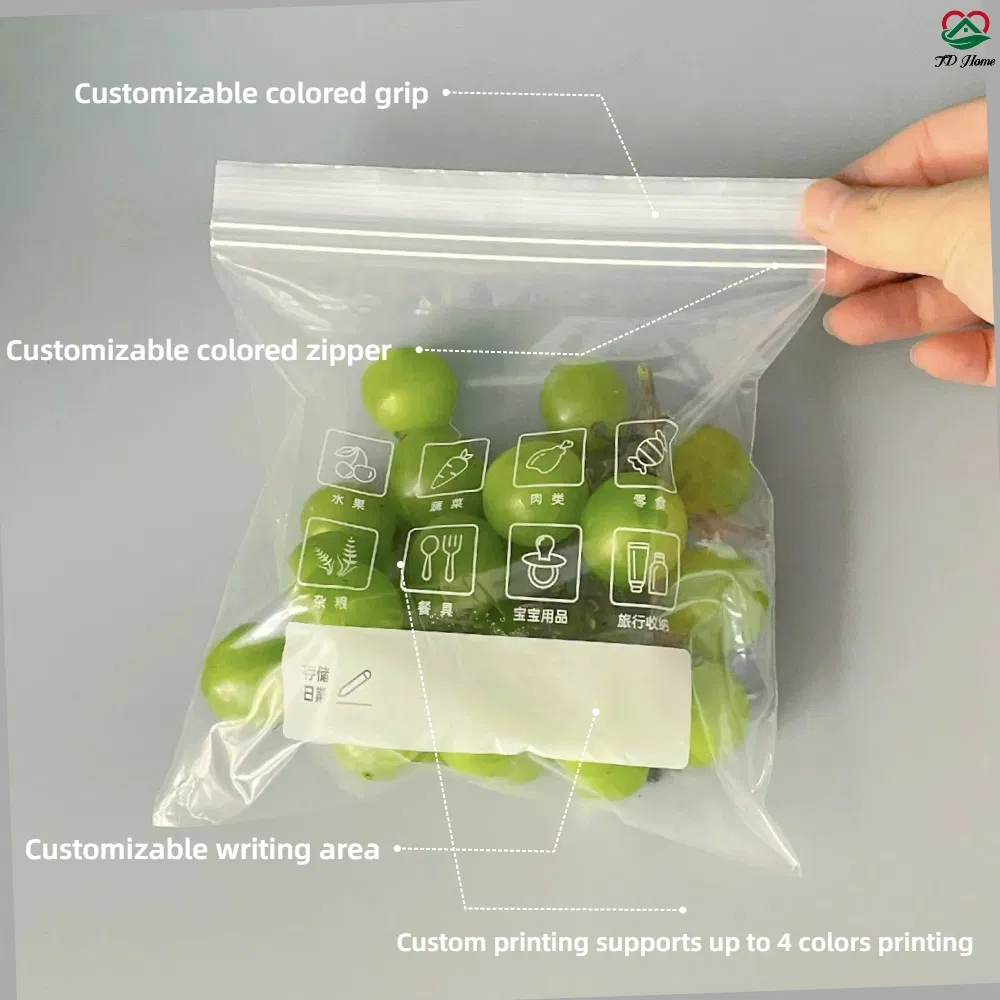 Factory Supply Reclosable Plastic Bag Frozen Accessory/Food/Garment/Shoes Storage Packing PE Ziplock Bag