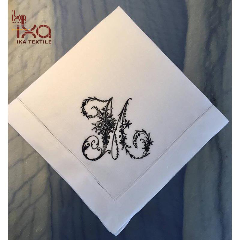 Wholesale Home Decor Wedding Decoration Decorative Party White Lunch Dinner Printed Custom Color Embroidery Logo Natural Woven Linen Napkin