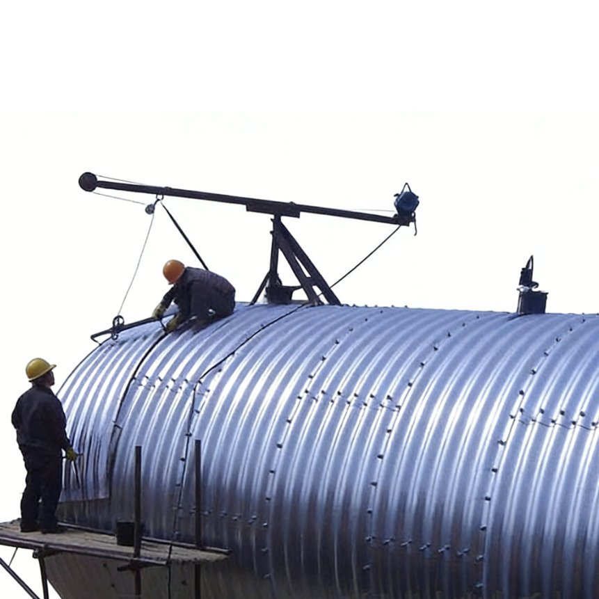 Round Zinc Coating Corrugated Metal Culvert Pipe