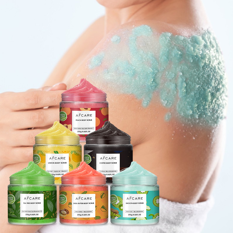 Private Label Face Body Dead Skin Peel off Shea Butter Exfoliating Brightening Scrub