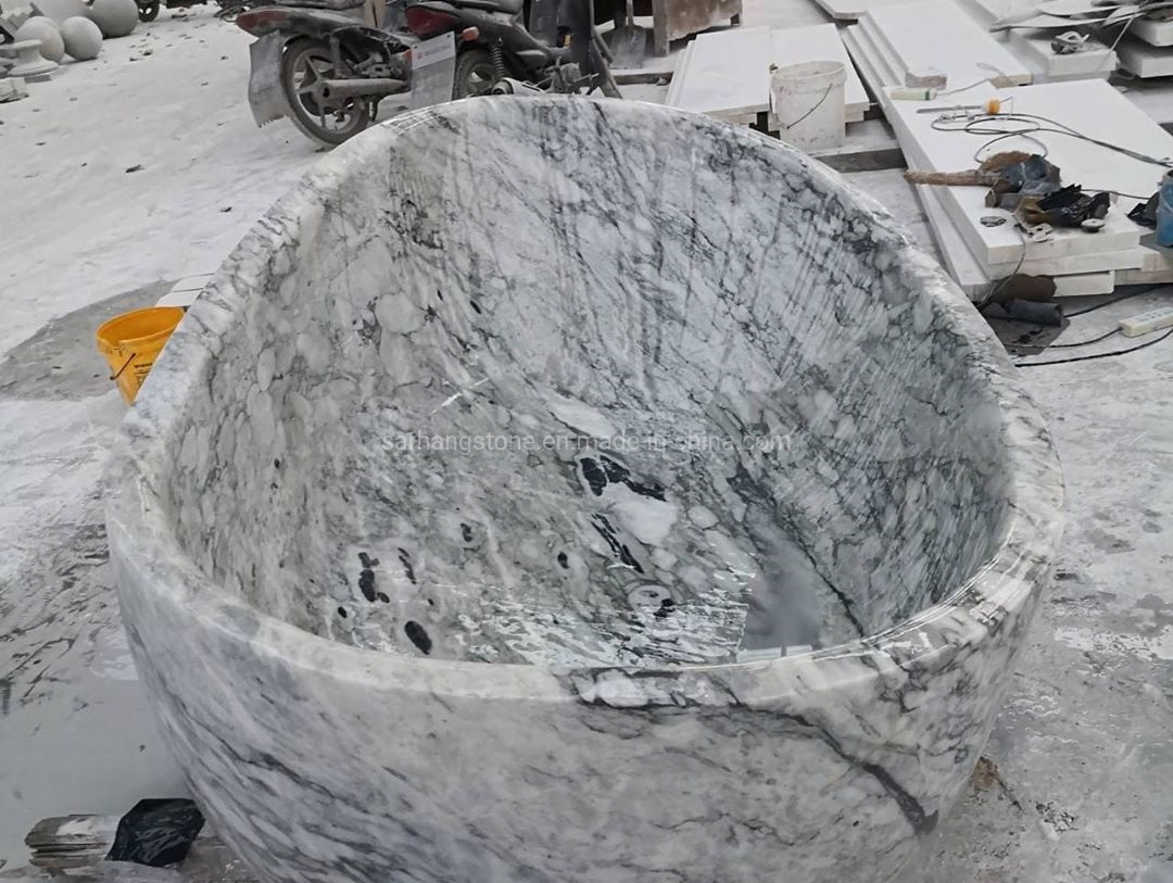 European Style Large Freestanding Marble Natural Stone Bathtub