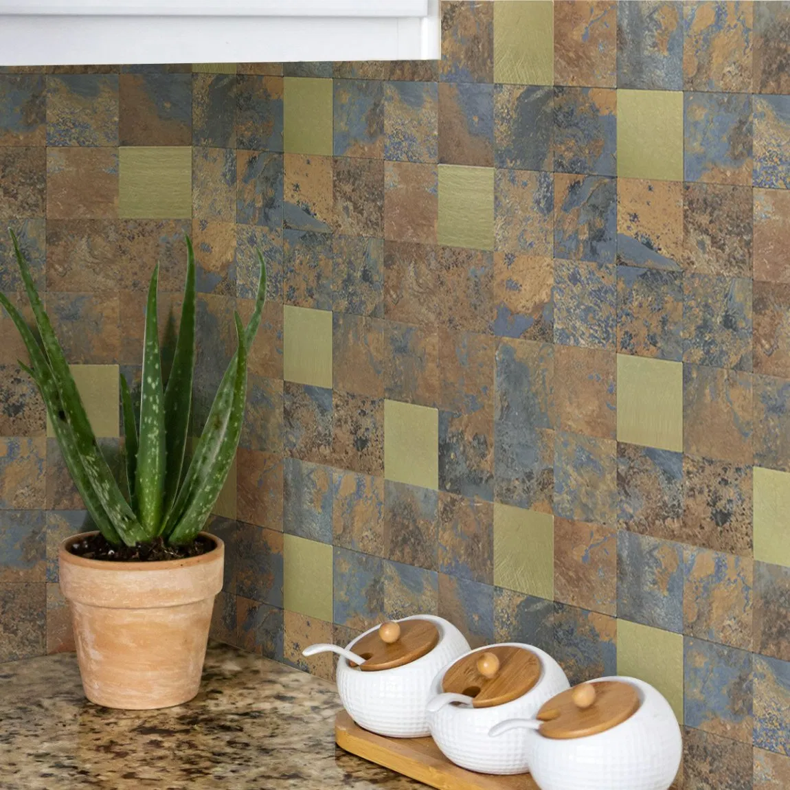 Wholesale New Chinese Building Material Metallic Decorative Mosaic Bathroom Kitchen Wall Decoration Peel and Stick Mosaic Tile with Factory Price