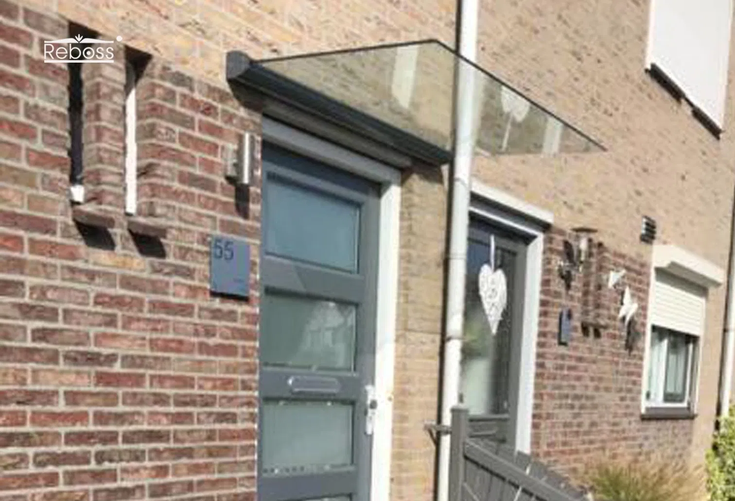 Top Design High Strength Outdoor Aluminum Bracket Glass Canopy