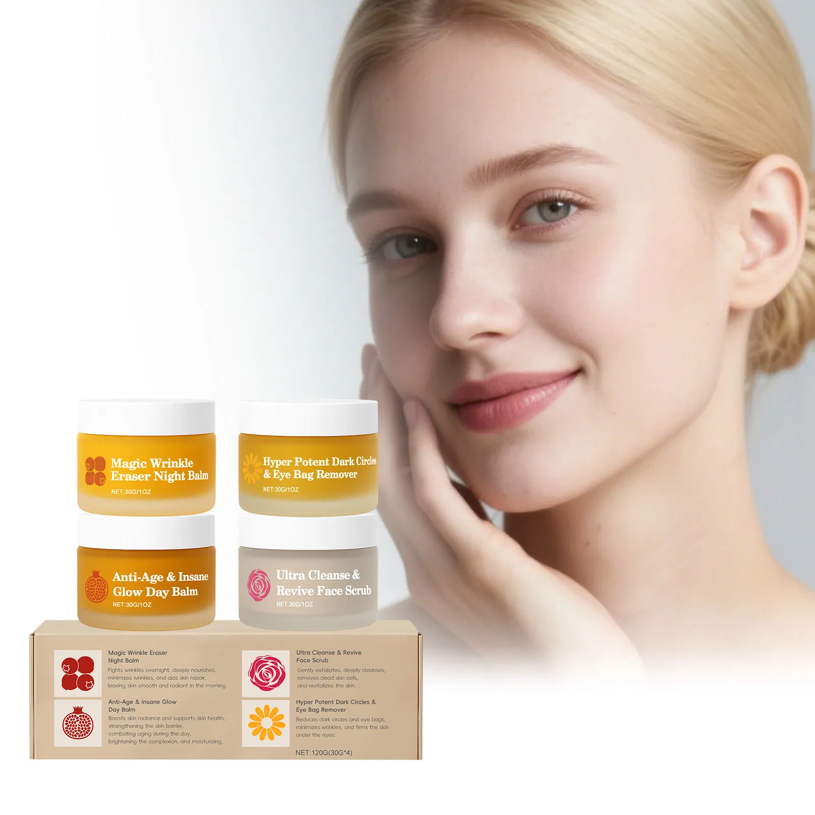 Cosmetics Skin Care Products Anti Aging Snail Mucin Collagen Face Serum Facial Essence Cream Skin Care Set Private Label