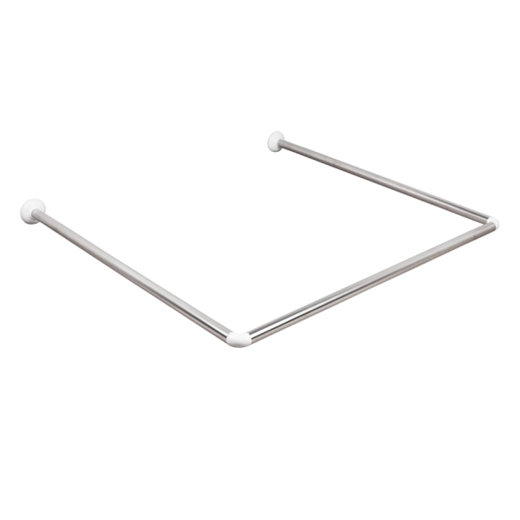 Sanipro Wall Mounted Drill Free Bathroom Curtain Hanger Pole Partition U Type Stainless Steel Shower Curtain Rod