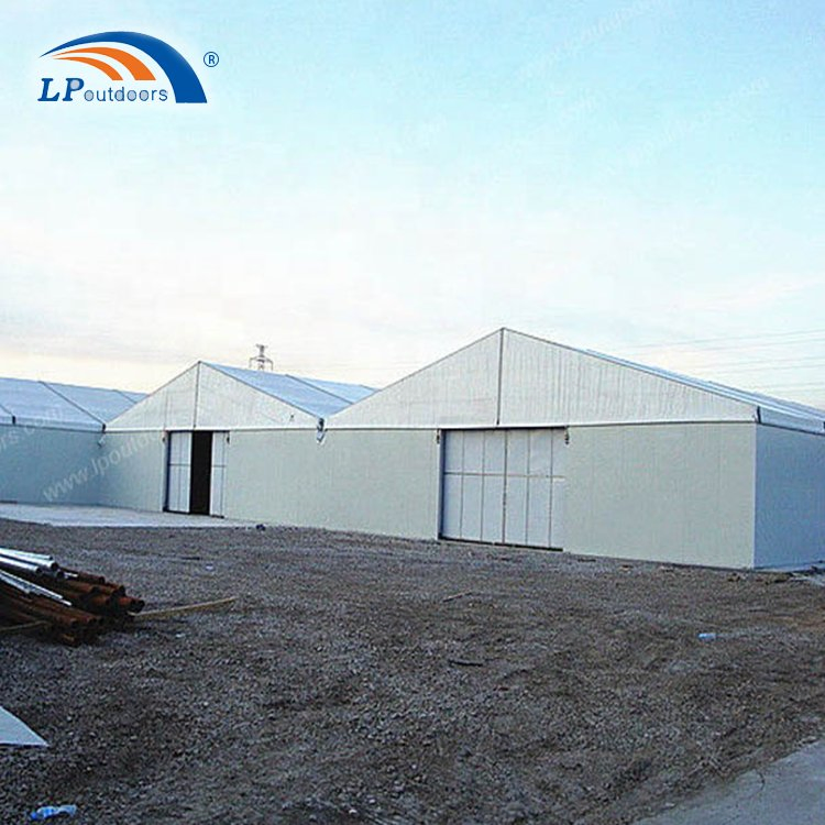 Weatherproof Clear-Span Aluminum Frame Storage Building Large-Scale Industrial Warehouse Tent