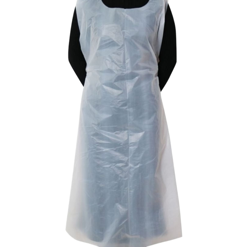 Custom Plastic Transparent Disposable PE Waterproof Apron for Cleaning Food Healthcare
