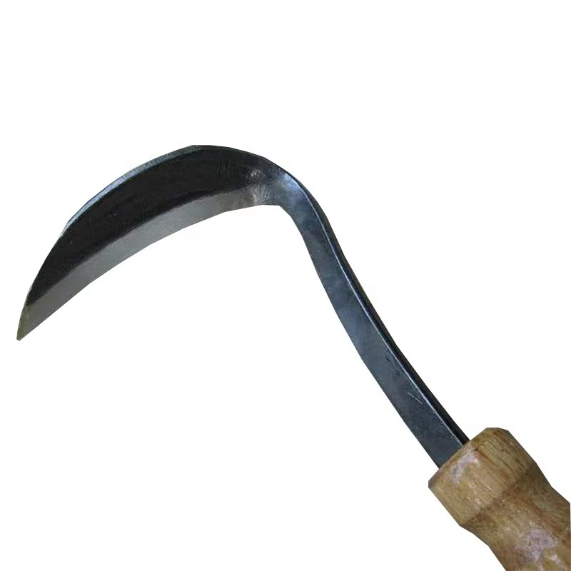 Multi-Size Agricultural Sickle Wood Handle Grass/Rice Serrated Edge Blade