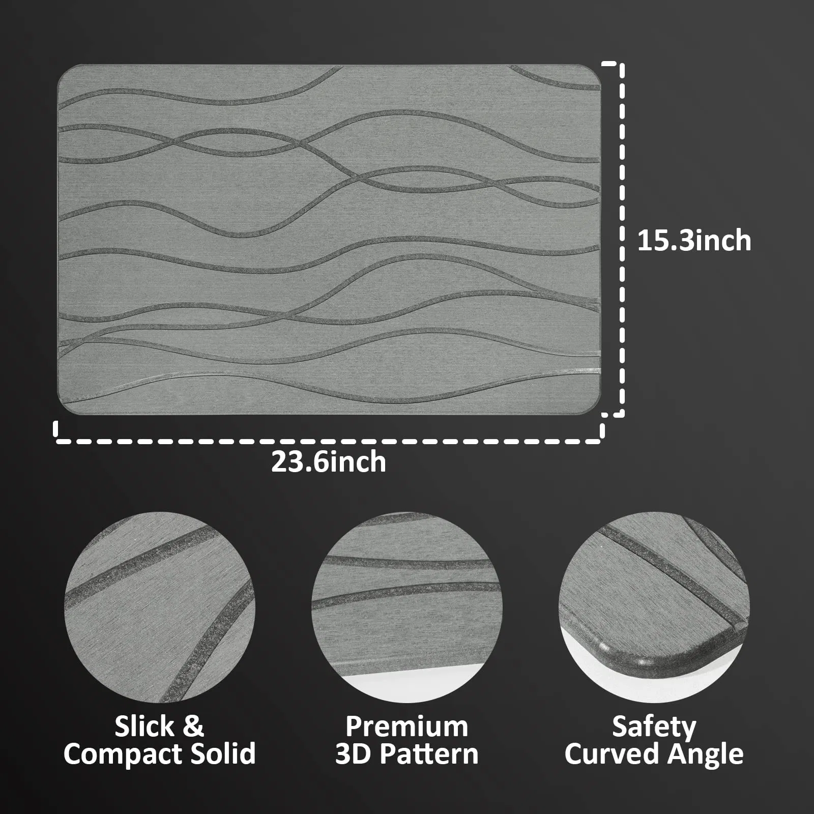 Customize Fast Water Drying Super Absorbent Non-Slip Diatomite Earth Bath Mats Stone Bath Mat for Bathroom