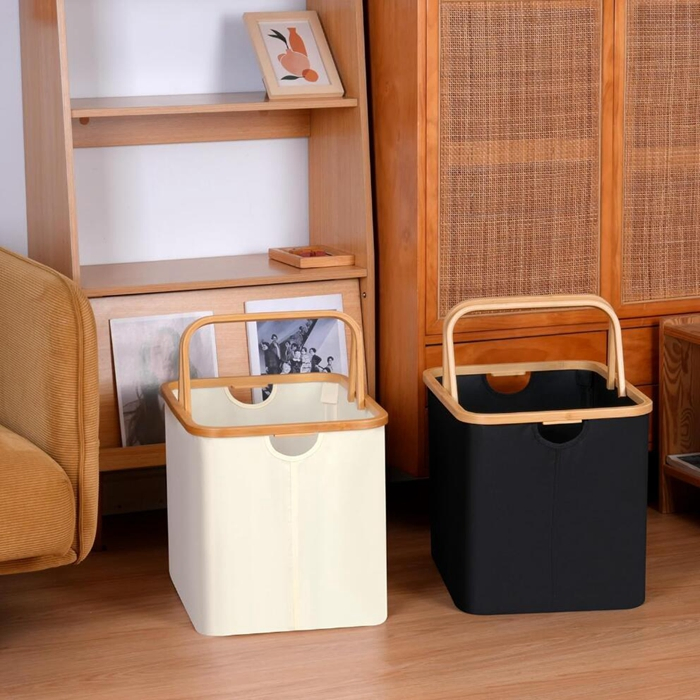 Closet Storage Basket for Toy Books Towel and Clothes Organizing with Handle