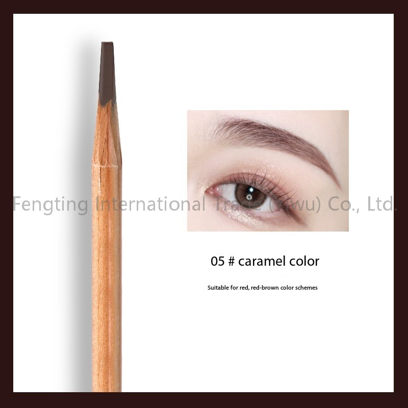 Waterproof Tint Cosmetic Art Eyebrow Pencil Custom Light Brown Brow Pencil Hot Selling Waterproof Long Lasting Wooden Eyebrow Pen