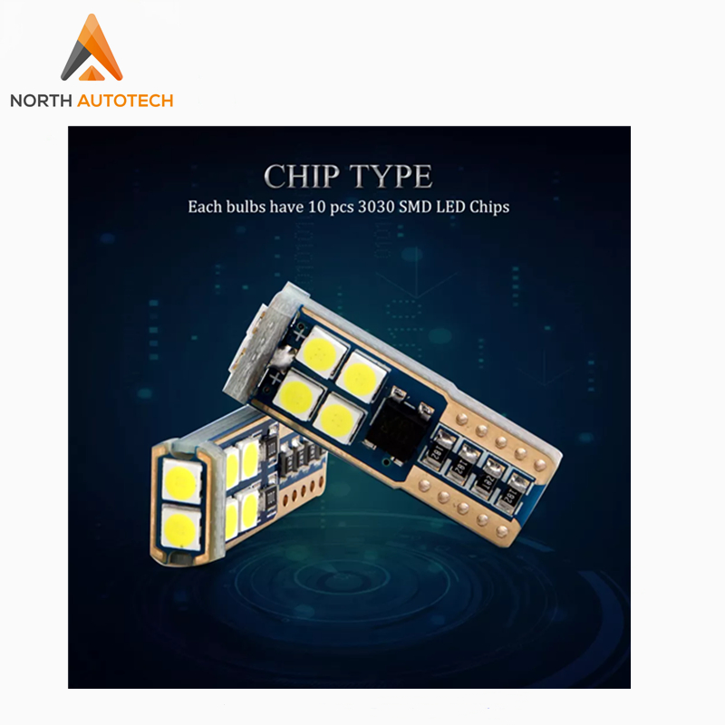 Светодиодные лампы T10 W5W для салона авто, 10 SMD