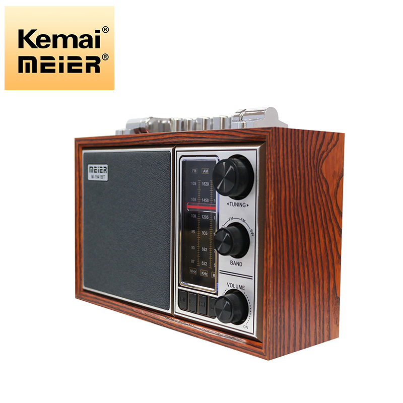 Retro Classic Design Multi-Functional Portable Retro Bluetooth Wooden Large Radio Outdoor Retro Radio