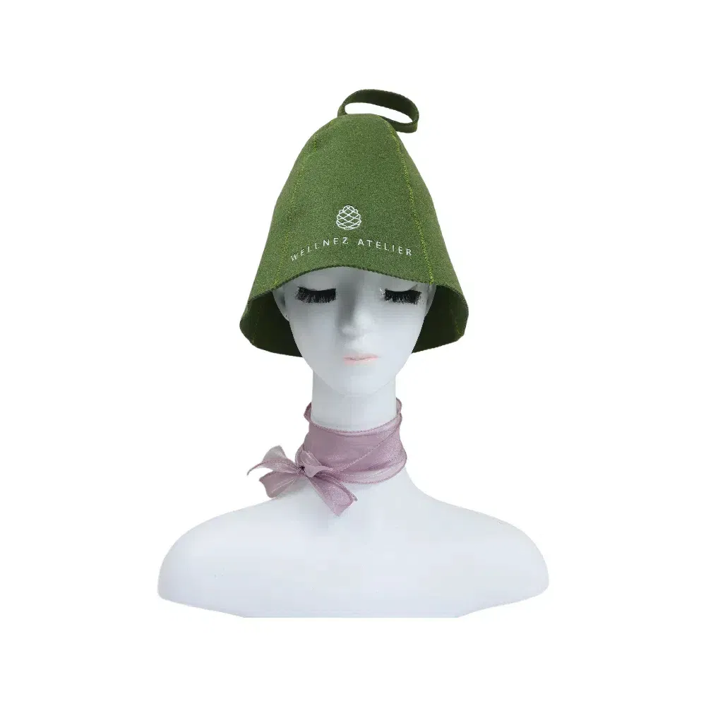 Sauna Wool Cap Polished Wool Hat Indoor Sauna Felt Hat for Men Women Bathroom