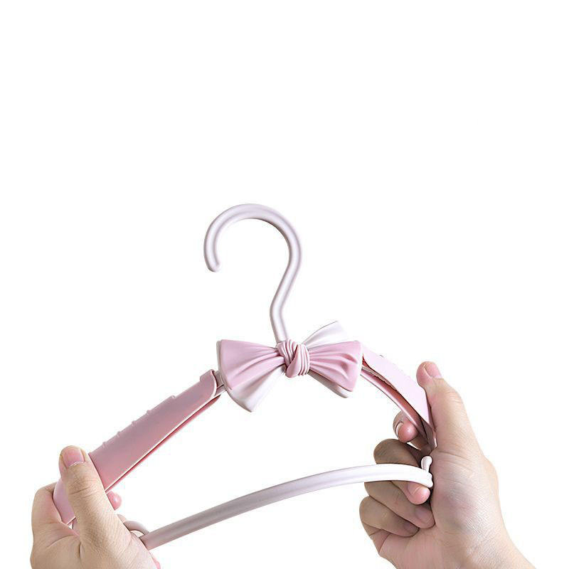 Baby Plastic Hanger with Adjustable Plastic Clamping Hanger