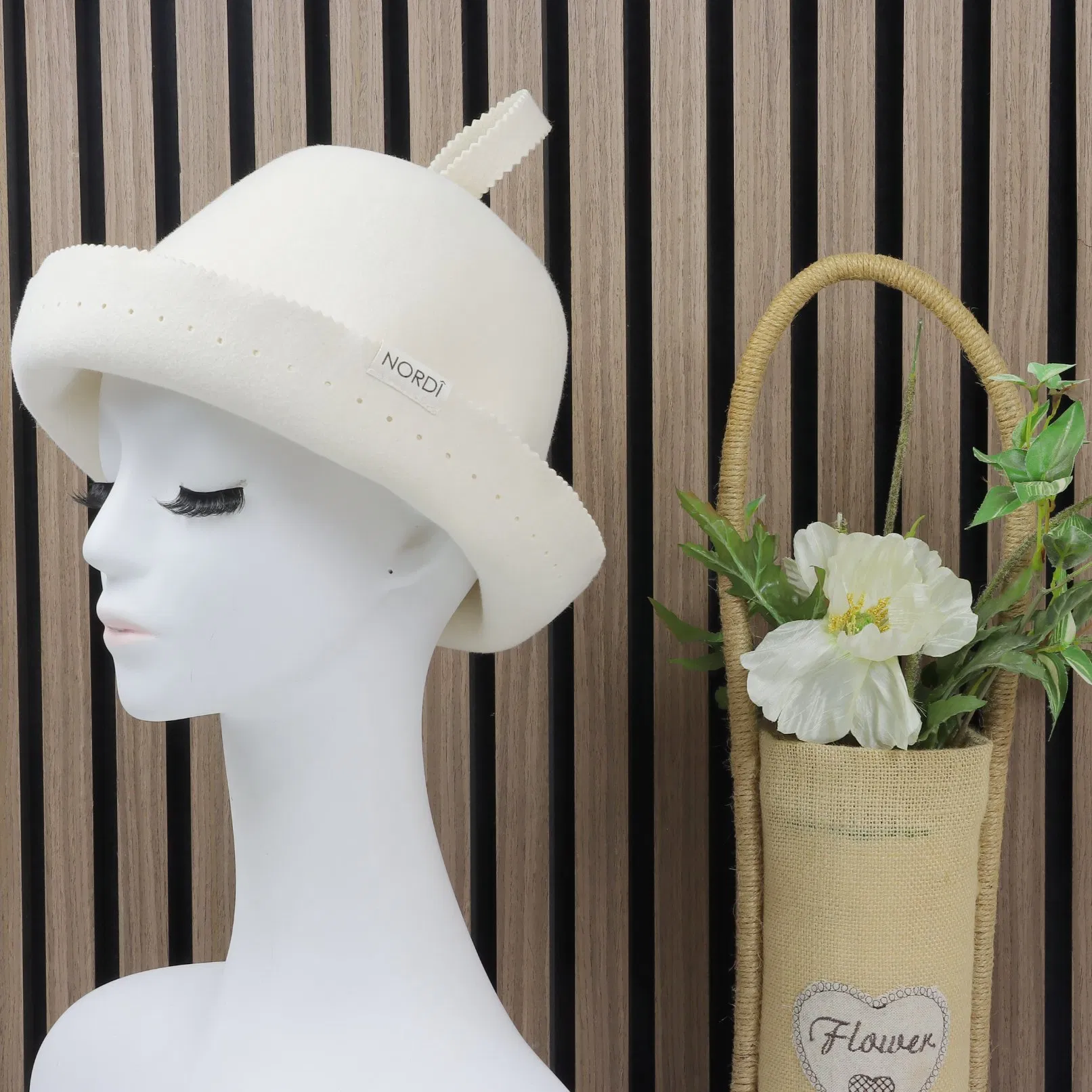 Wholesale Custom Multicolor Winter Wool Felt Sauna Hat Cap with Hang Loop