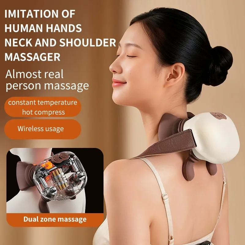 Beige Massager for Neck and Shoulder Three Levels