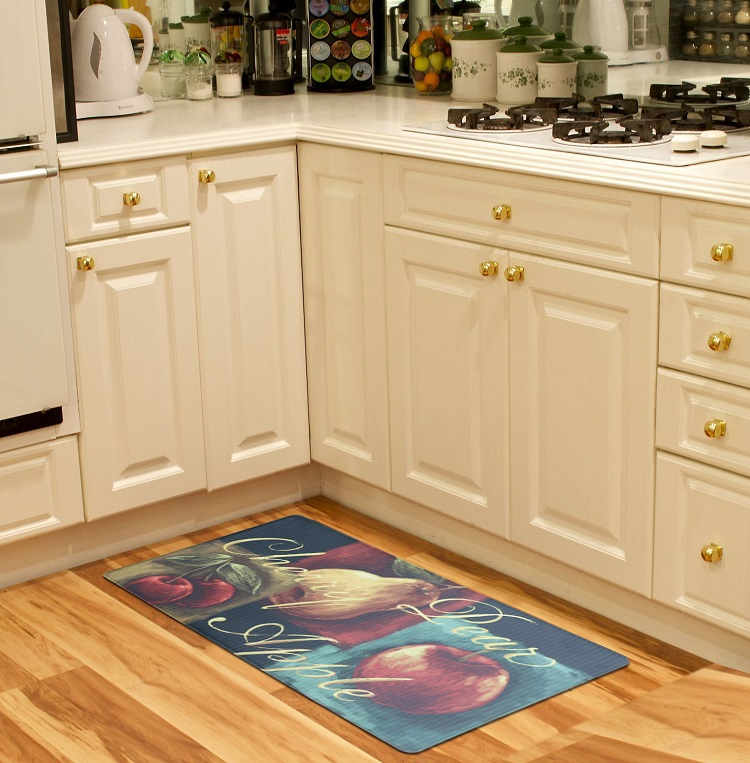 Household Modern Anti Fatigue Waterproof Printing PVC Kitchen Mat 60X90cm