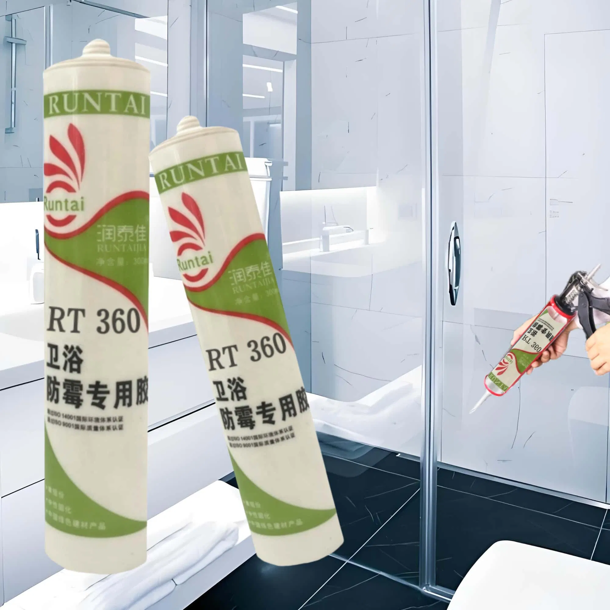 Runtai Professional Mildewproof Waterproof Silicone Sealant for Shower Rooms & Construction