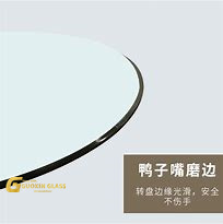 OEM Dia. 1000mm Clear Toughened Tempered Round Square Irregular Shaped Glass Table Top