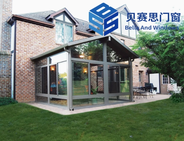 Chinese Beisaisi Factory Price Customized Anti-Corrosion All-Season Aluminum Alloy Tempered Glass Sunroom Garden House Patio Sunroom