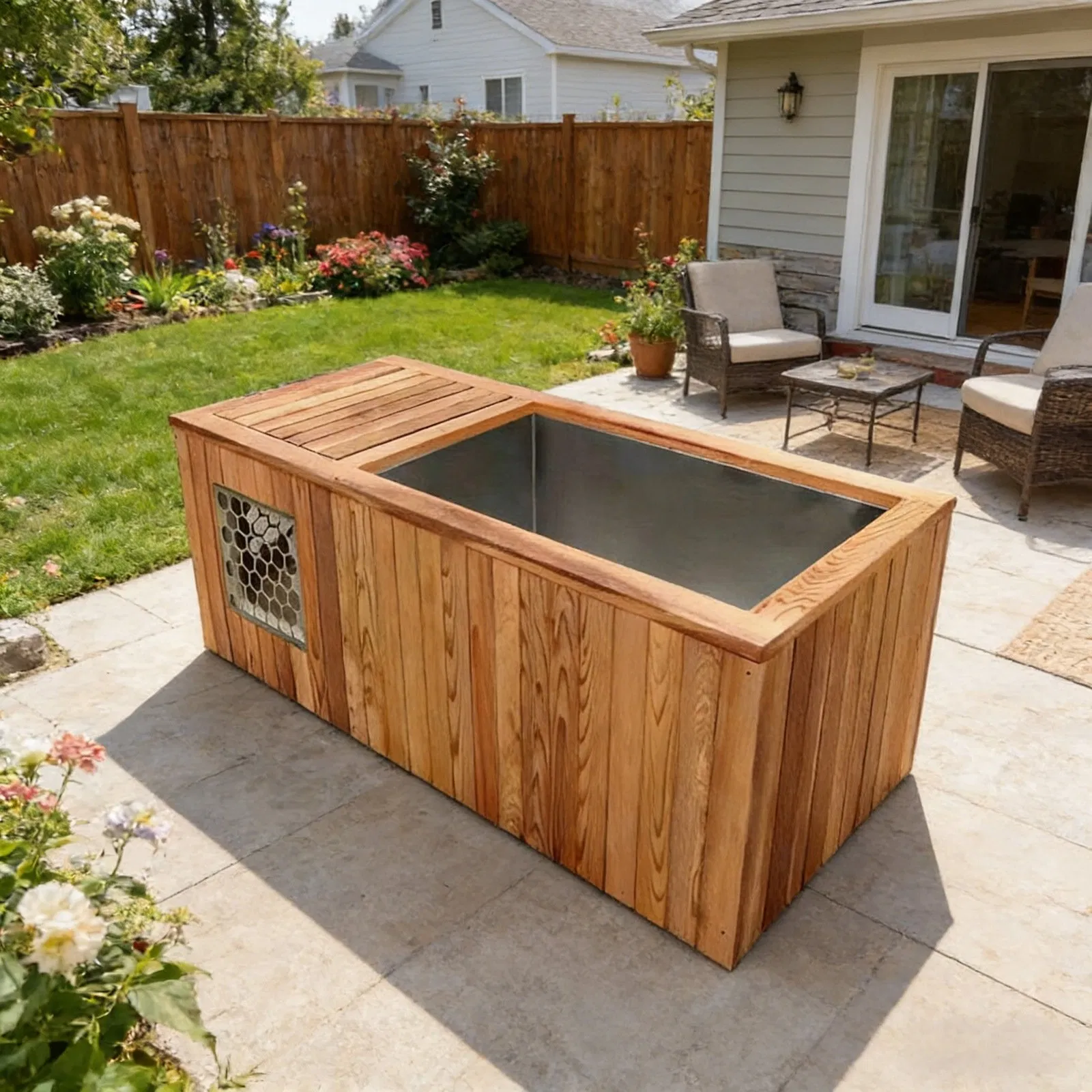 Овальная ванна для ледяных ванн с системой охлаждения