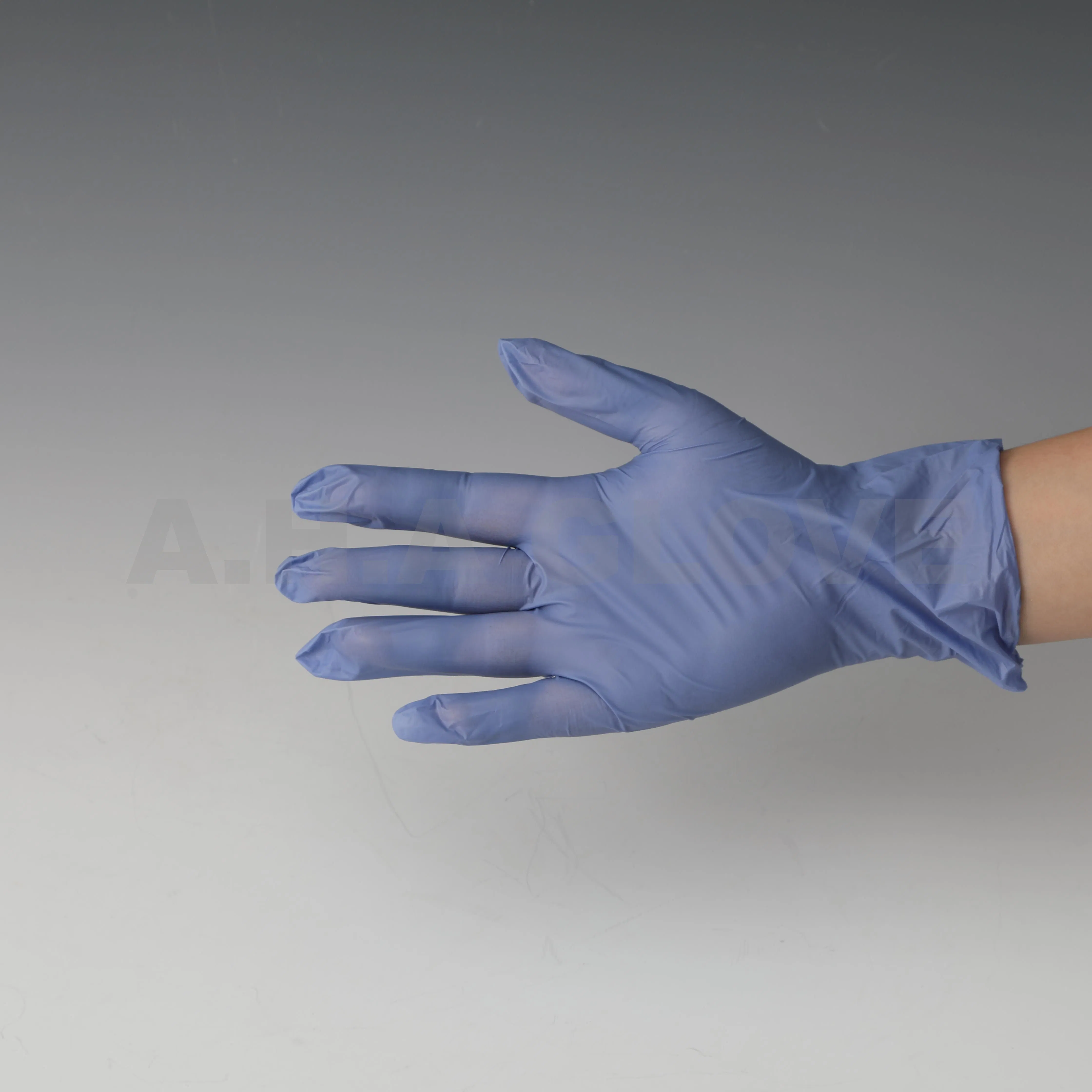 Disposable Blue Hand Protective Powder Free Vinyl Gloves Blend Synthetic Glove