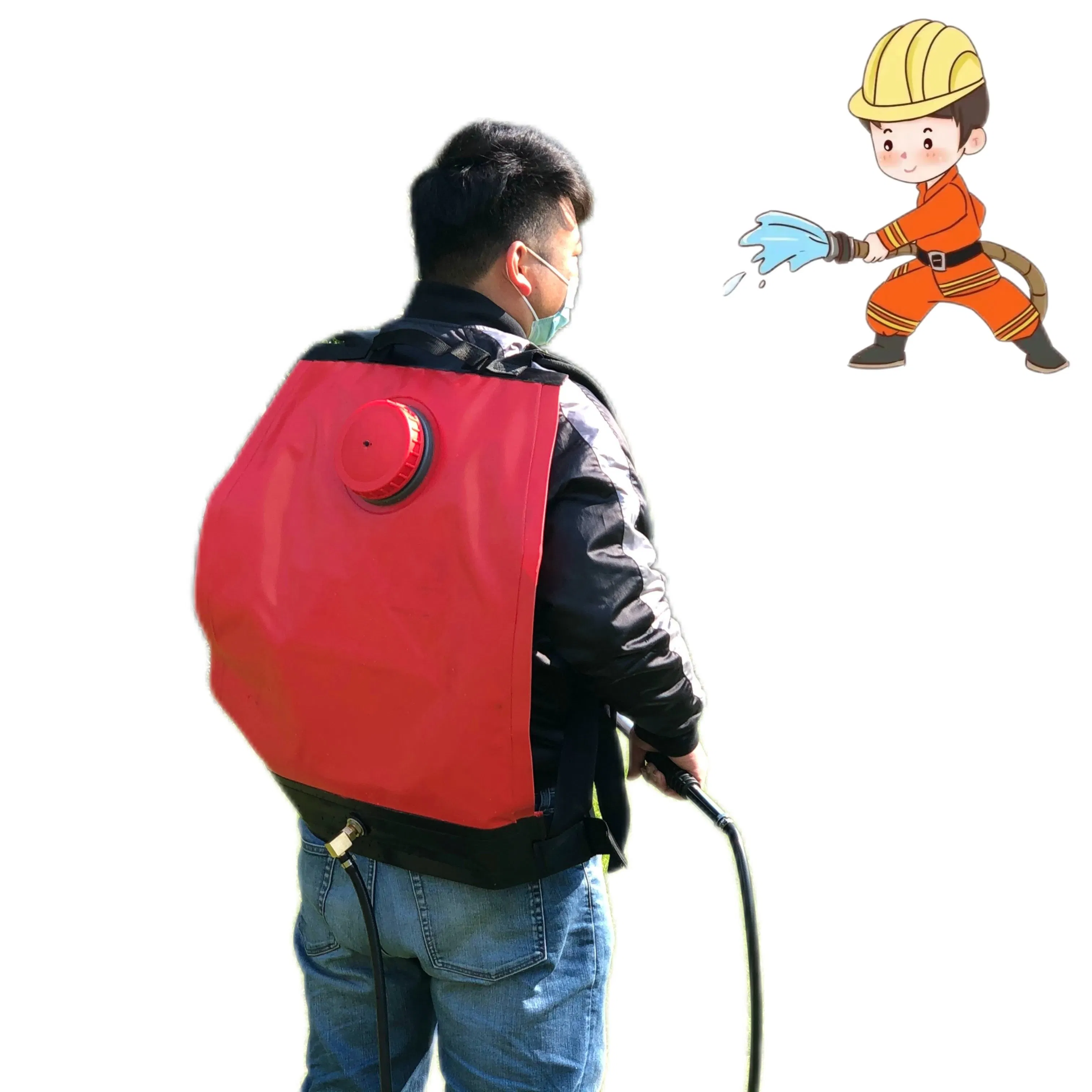 Red 20L Forest Fire Extinguisher Backpack with Hand Pump