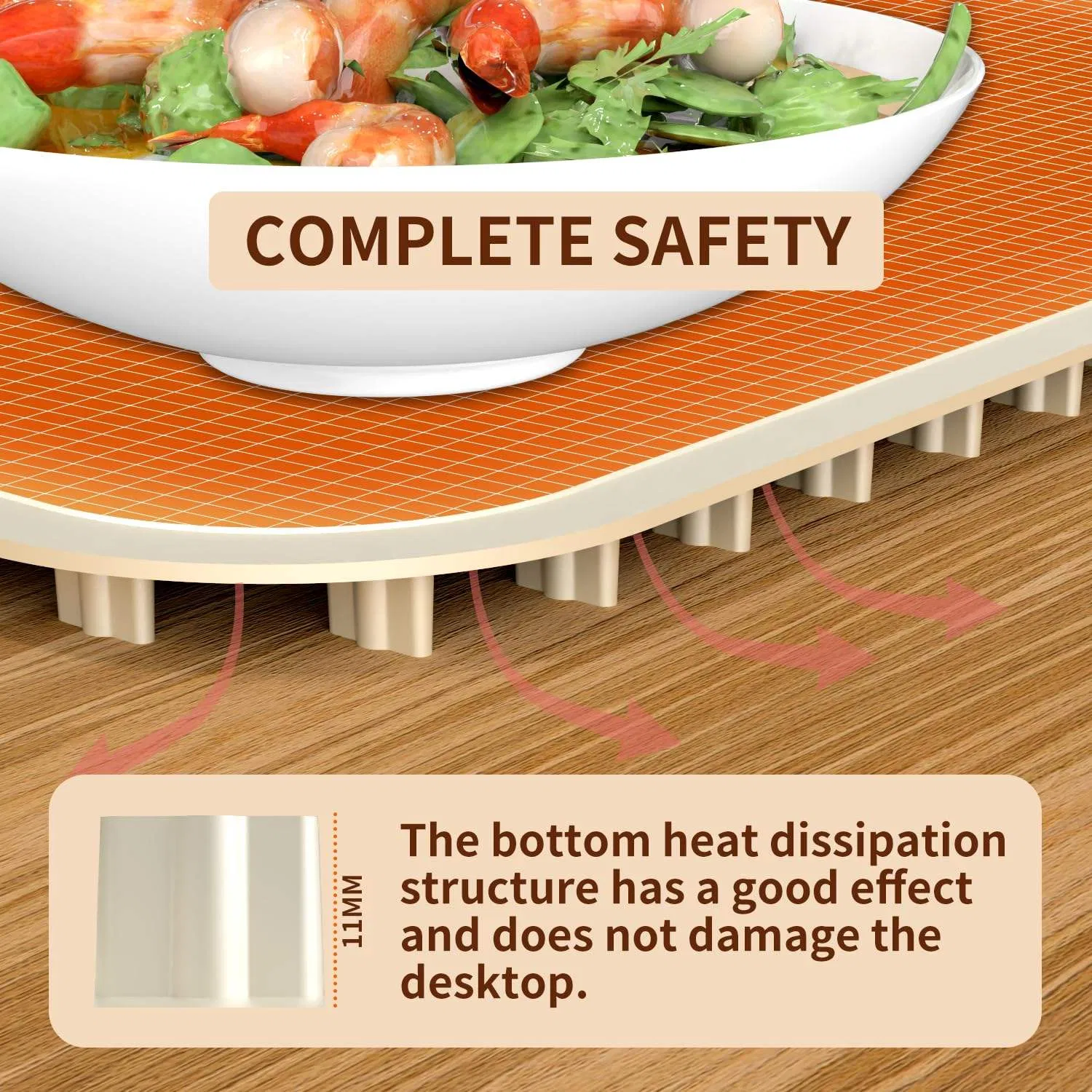 Multi-Functional Table Hot Cutting Board Household Hot Food Insulation Folding Heating Pad