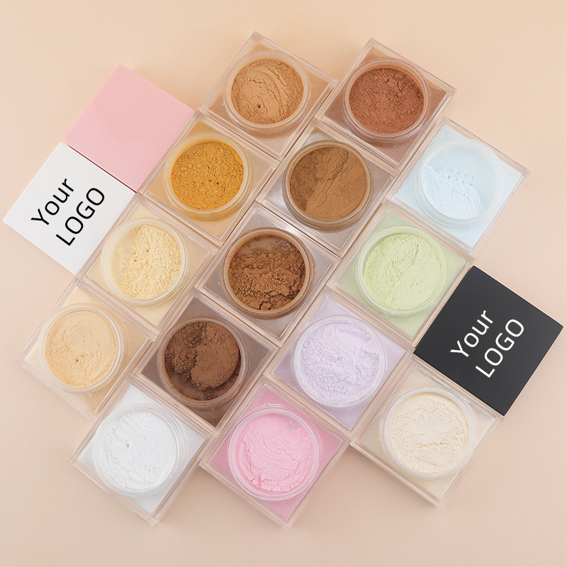 Waterproof Makeup Matte Finish Powder Translucent Setting Loose Powder with Puff