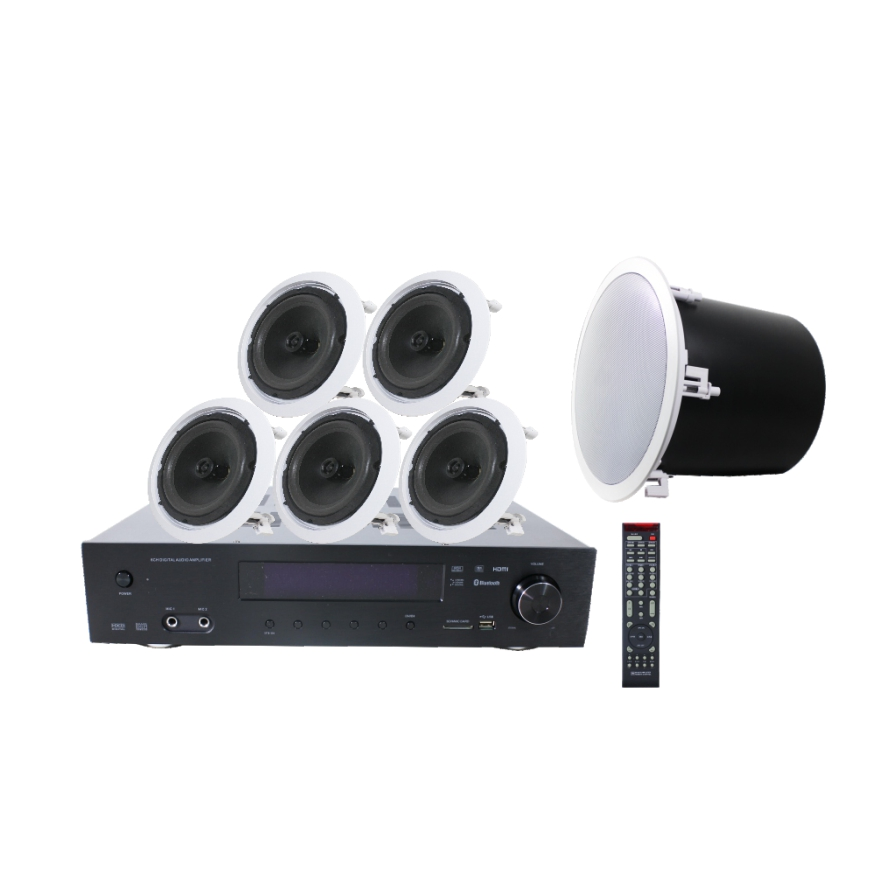 Home Theater 5.1 Channel Surround Sound System with Digital Amplifier and in Ceiling Speaker
