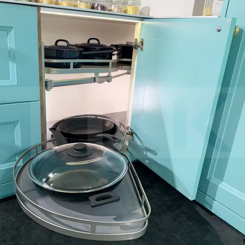 Угловой выдвижной карусельный лоток для кухни