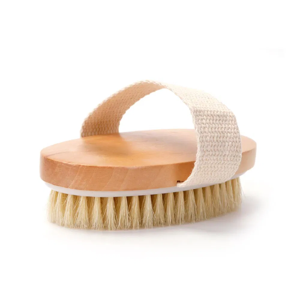 Body Soft Natural Bristle Massage Wooden SPA Bath Shower Brush