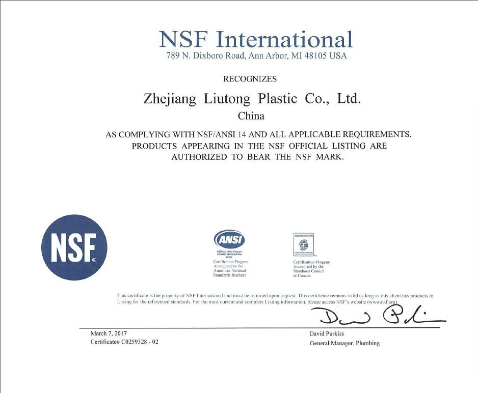 Труба PVC Schedule 80 для водоснабжения с сертификатом NSF