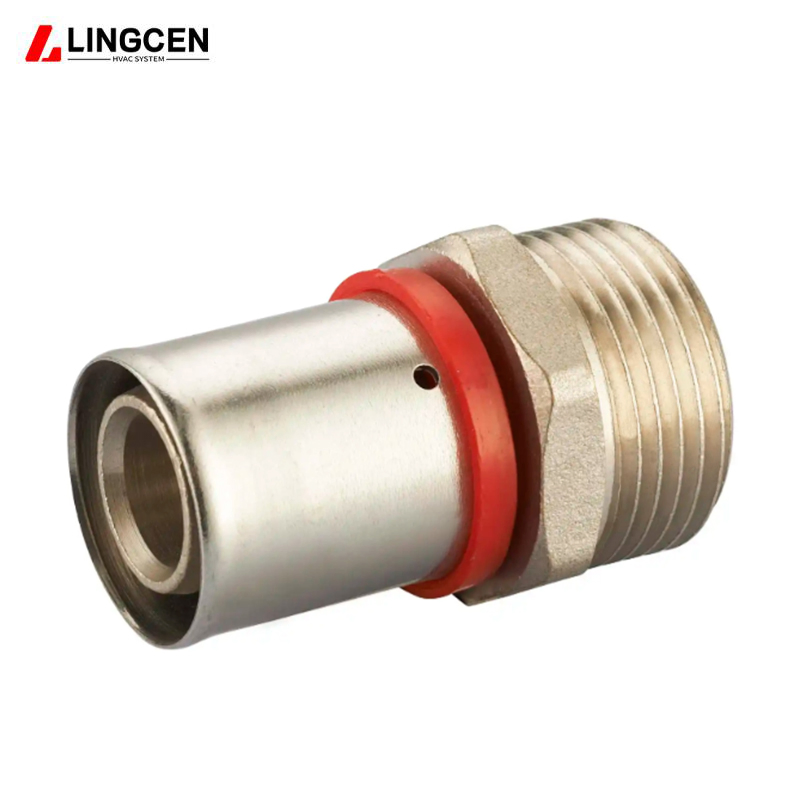 Pex Multilayer Fitting Pert Fitting Pipe Press Fitting Equal Tee Brass Fitting