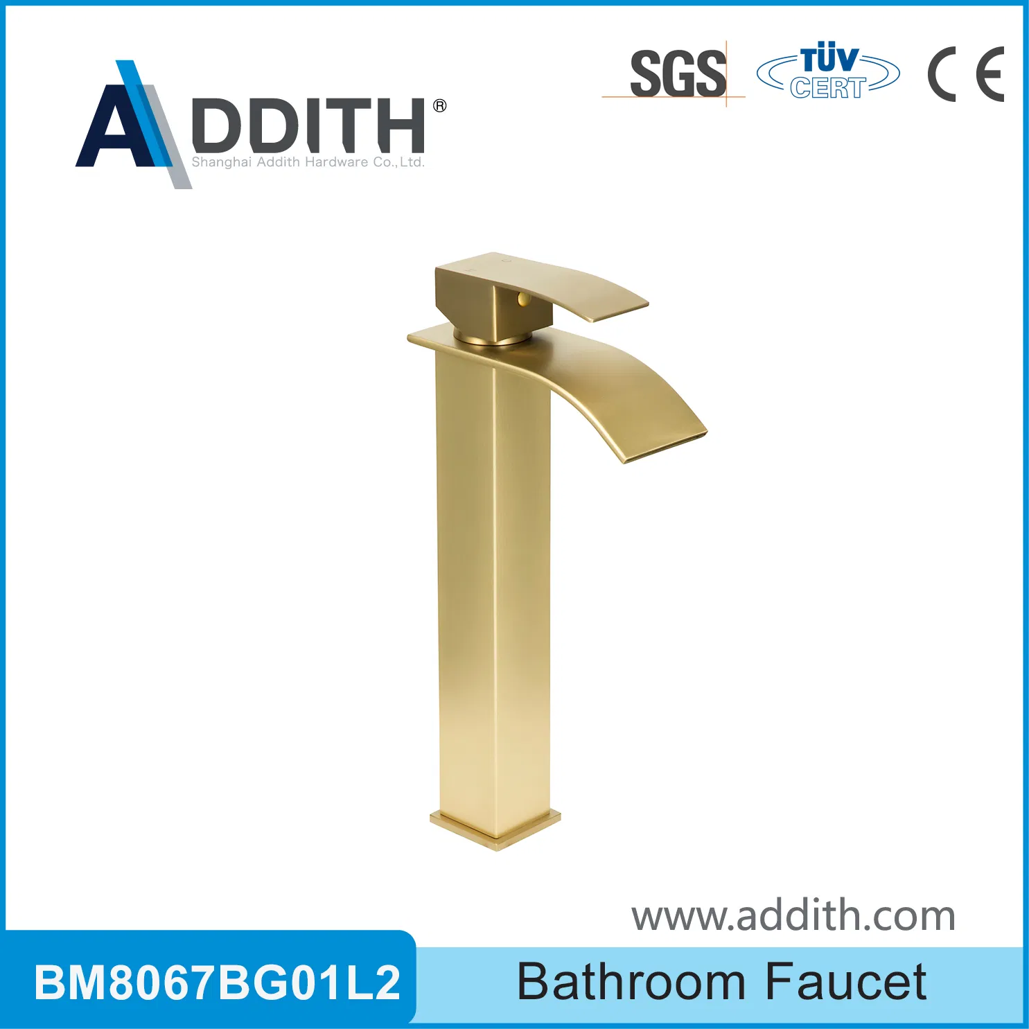 304 Stainless Steel Bathroom Faucet with Sedal Ceramic Cartridge Base Plate