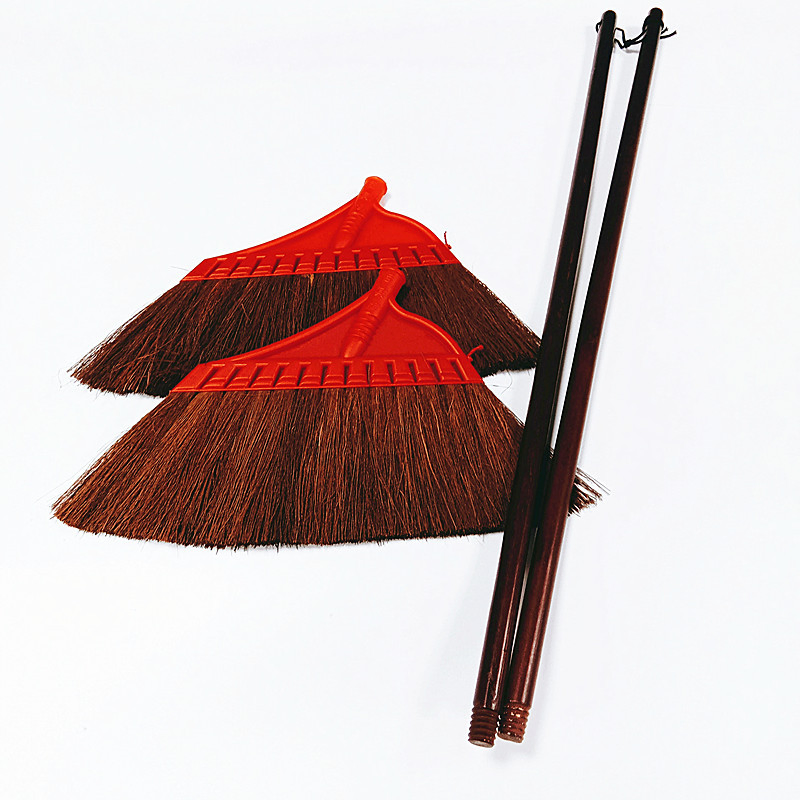 Soft Indoor or Outdoor Garden Sweeping Broom with Natural Bristle